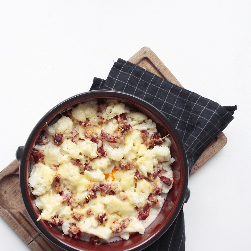 GRATIN DE CHOU FLEUR AU CHORIZO