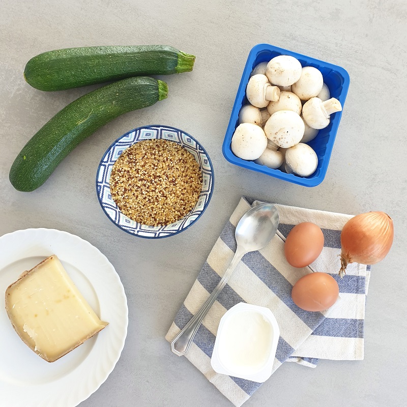 GRATIN FONDANT QUINOA CHAMPIGNONS