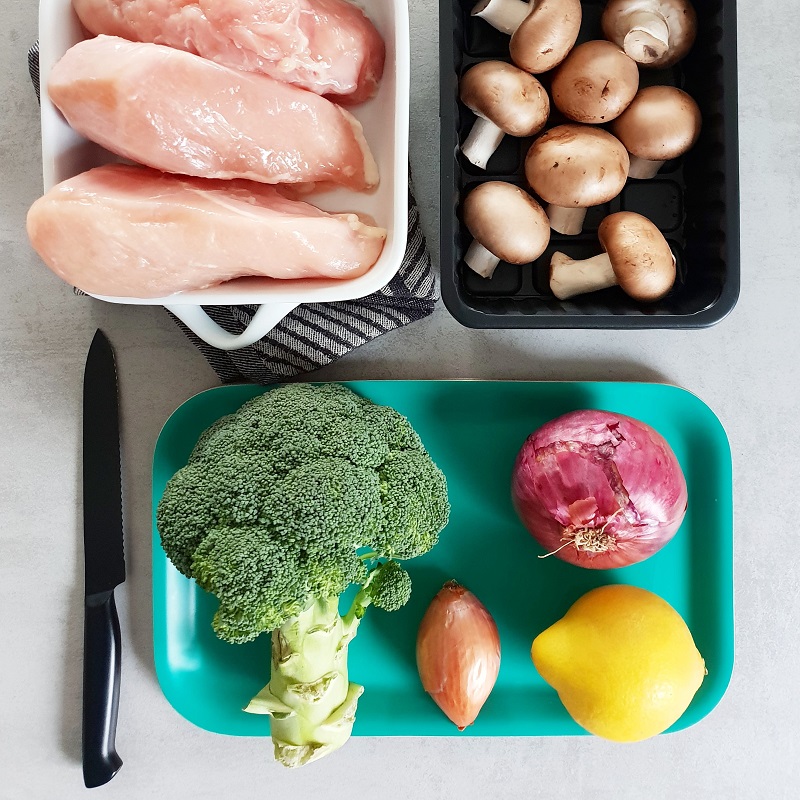 PAPILLOTTE DE POULET AU CRUMBLE DE BROCOLI