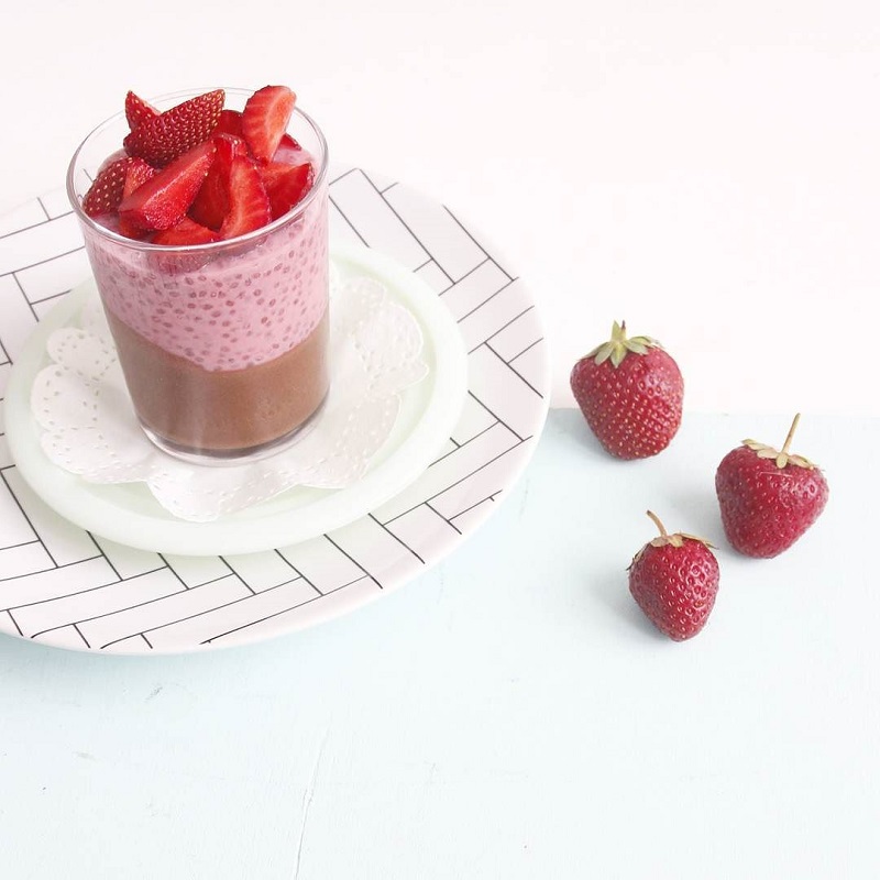 PUDDING CHIA FRAISE CHOCOLAT