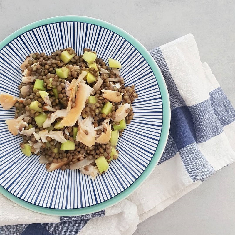 SALADE LENTILLES HADDOCK CONCOMBRE